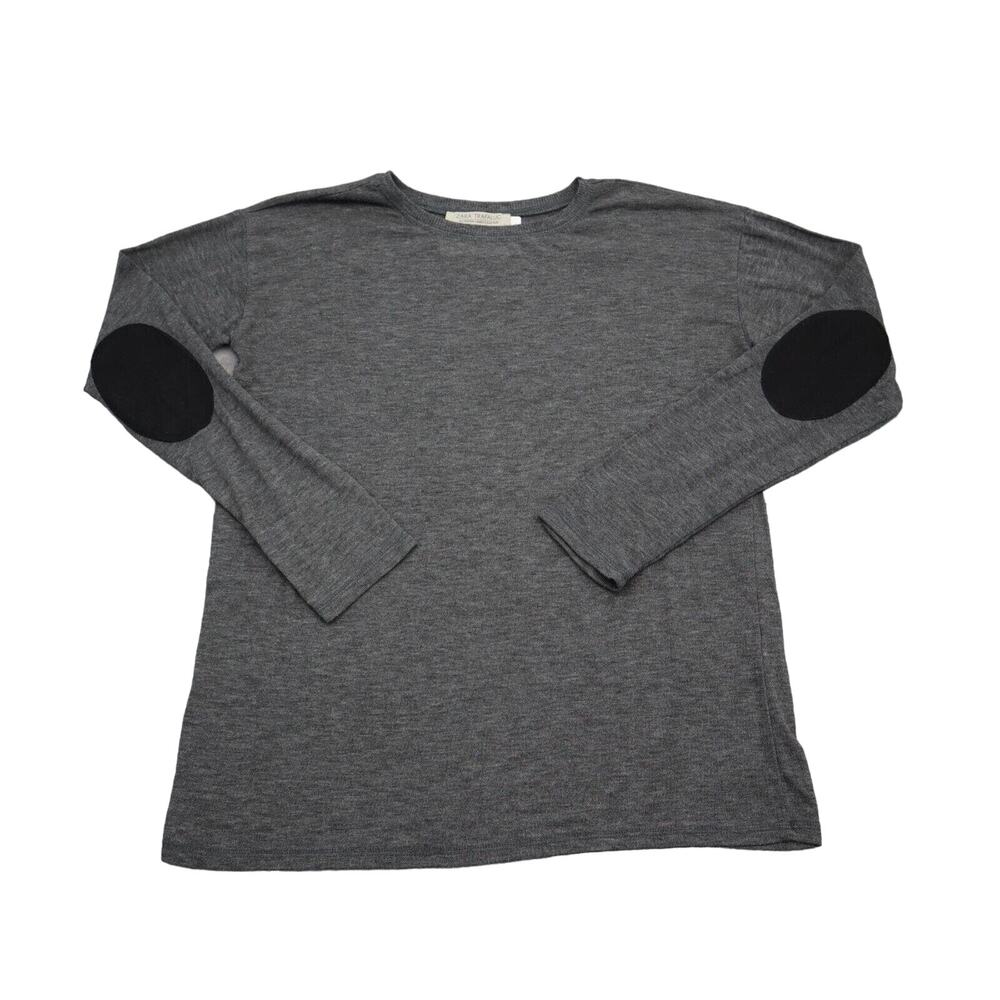 Zara Trafaluc Sweater Womens S Gray Long Sleeve Round Neck Knit Casual Pullover